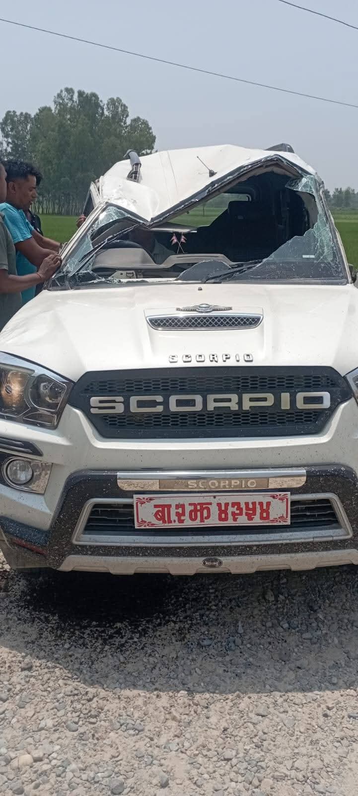 सिम्रौनगढको मेयर चढने गाडी दुर्घटना