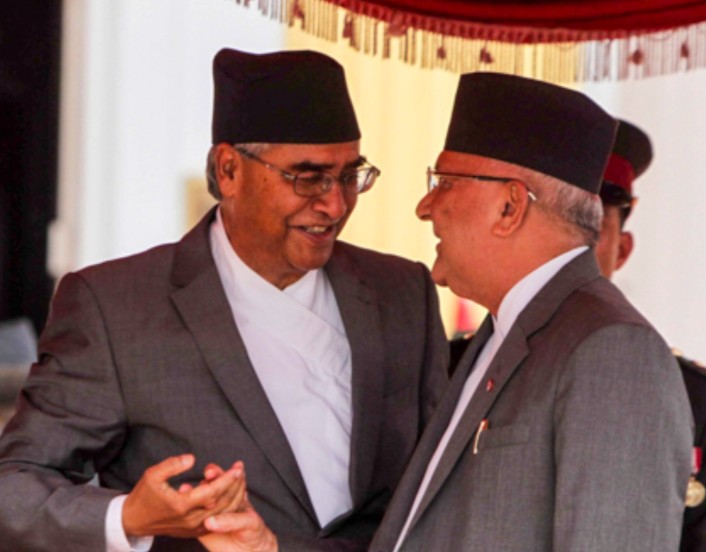 गभर्नर नियुक्तिमा चिसिएको सम्बन्ध पगाल्न देउवा–ओली बालुवाटारमा भेट