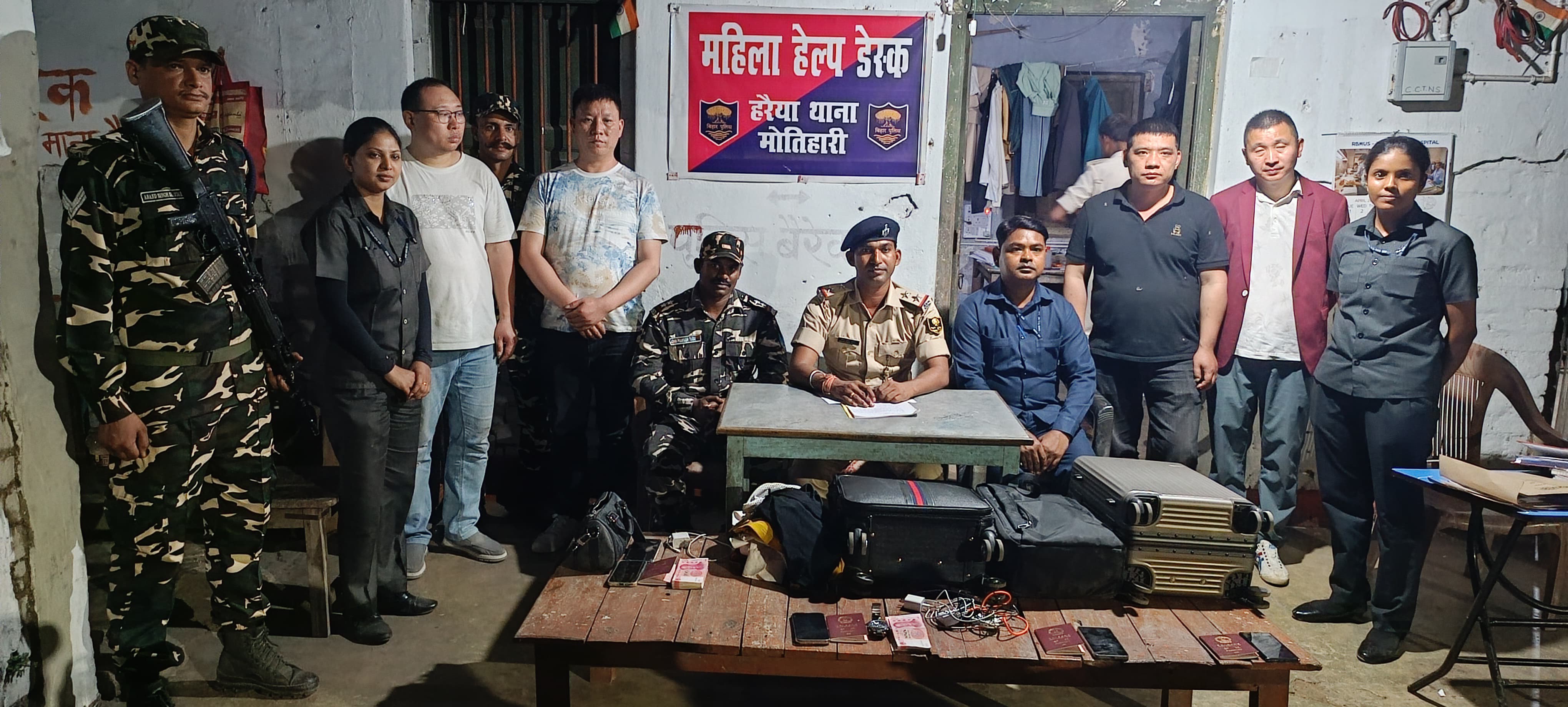 मोतीहारीमा ४ जना चिनीया नागरिक पक्राउ