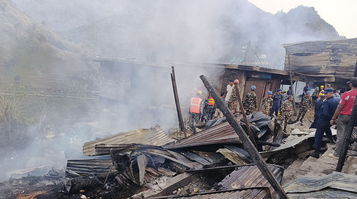 आगलागी पीडितलाई राहत उपलब्ध गराउन सरकारसँग माग