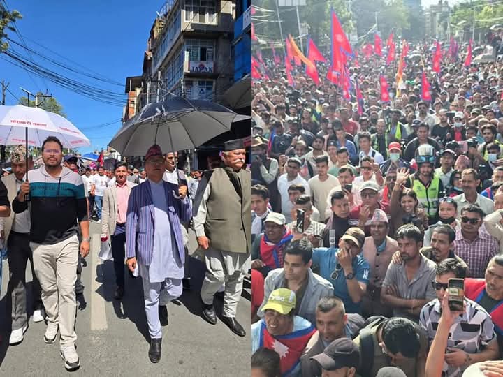 राजावादीको आज आन्दोलन नक्साल नारायणचौरमा 
