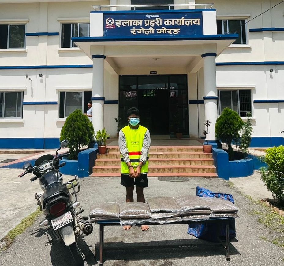 २५ किलो गाँजासहित मोरङमा भारतीय नागरिक पक्राउ
