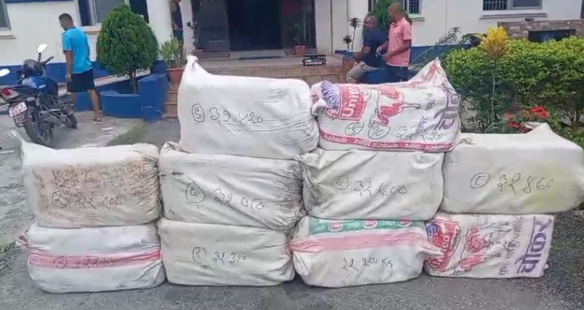 गदिया खोलाबाट ३२३ किलो गाँजा बरामद