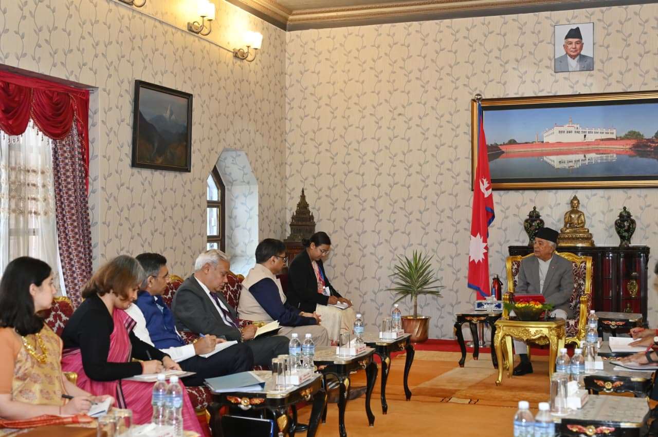 राष्ट्रपति पौडेलसँग भारतीय विदेश सचिवको भेट, आपसी सहकार्यमा जोड