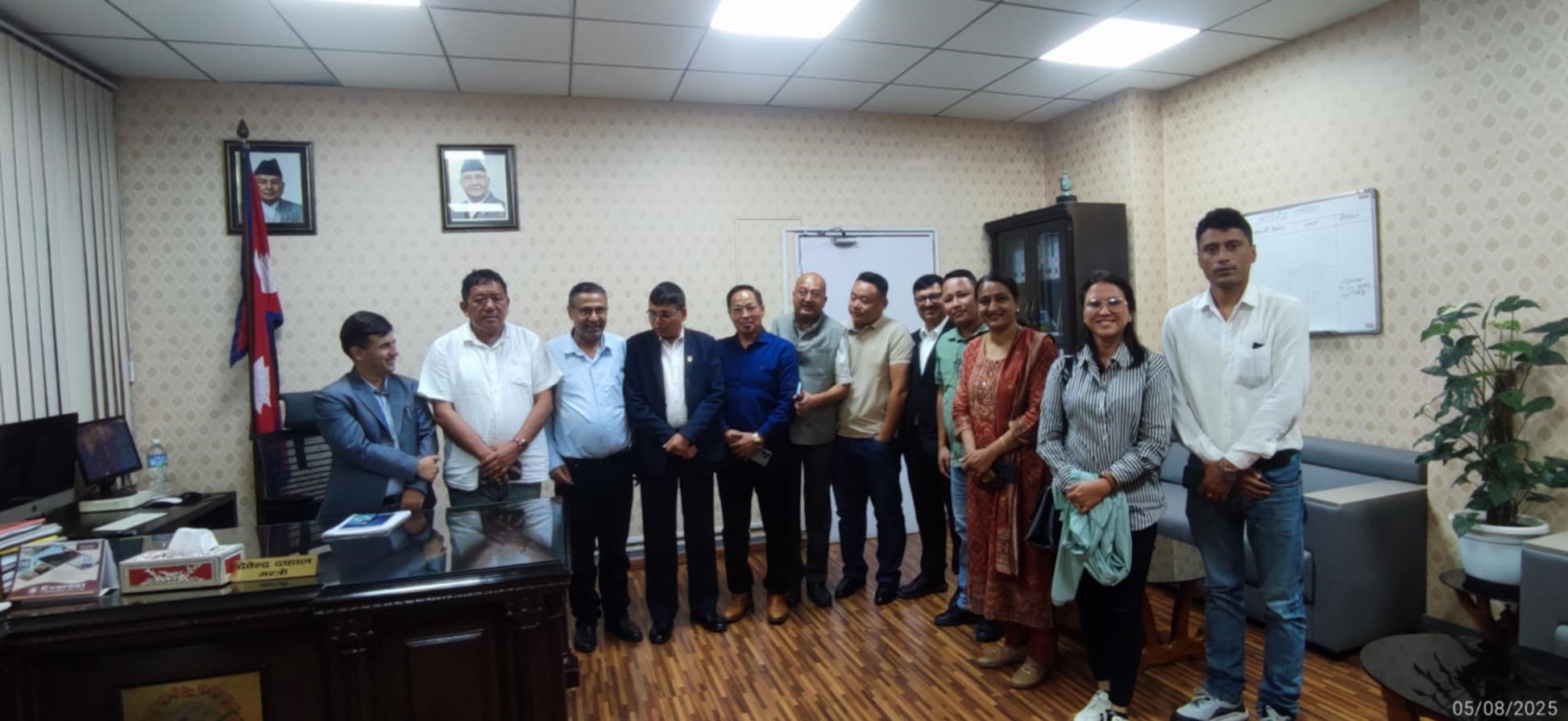 विकास र कृषि समस्याका विषयमा कांग्रेस झापाको प्रतिनिधि मण्डल काठमाडौंमा