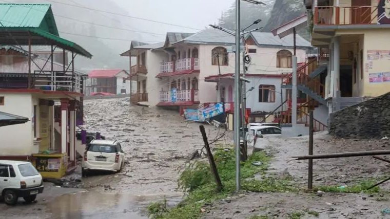 बाढीले ३४ सेकेन्डमै ध्वस्त धाराली गाउँ