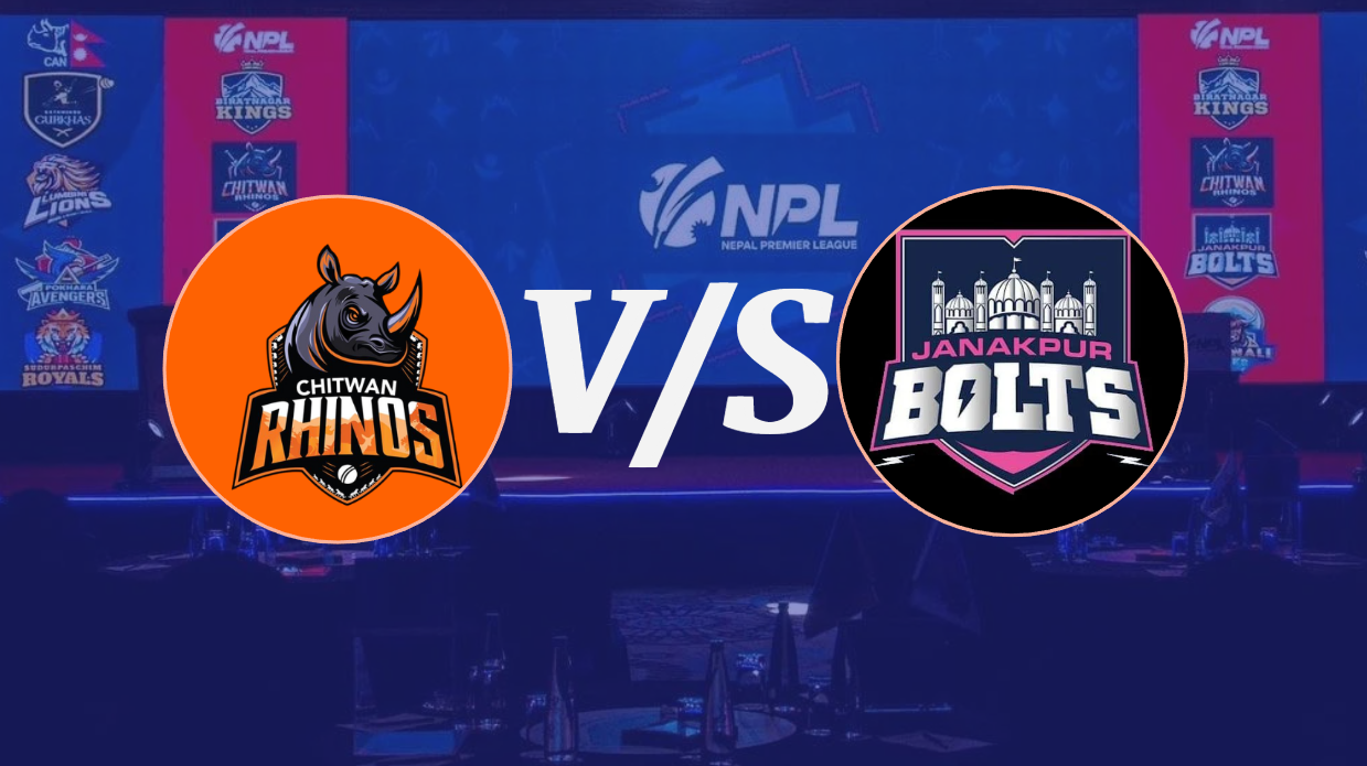 एनपीएलः चितवन राइनोजले जनकपुर बोल्ट्सविरुद्ध पहिला ब्याटिङ गर्ने एनपीएलः चितवन राइनोजले जनकपुर बोल्ट्सविरुद्ध पहिला ब्याटिङ गर्ने