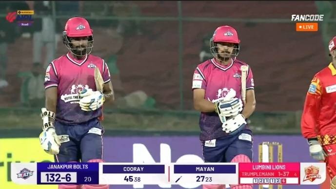 एनपीएल–२ः जनकपुरले दियो लुम्बिनीलाई १३३ रनको लक्ष्य