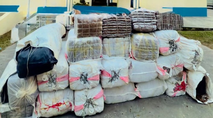 नेपाल प्रहरिले गाँजा सहित ट्रक पक्राउ नेपाल प्रहरिले गाँजा सहित ट्रक पक्राउ