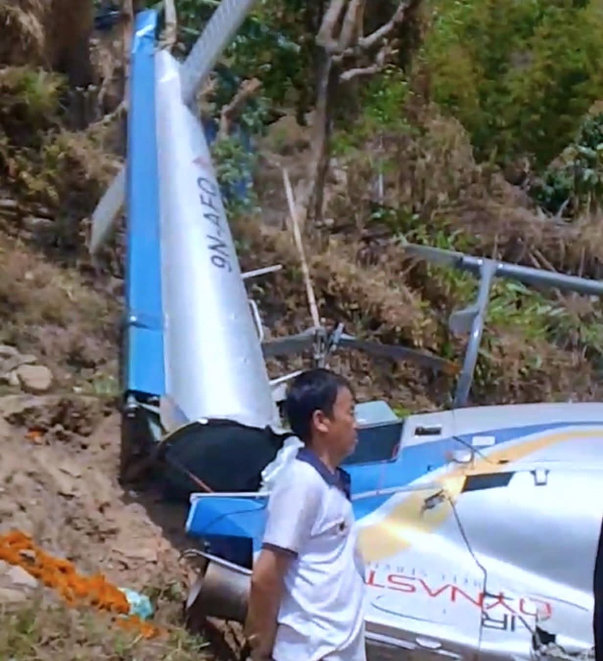 खोटाङमा हेलिकोप्टर दुर्घटना, एक जना घाइते