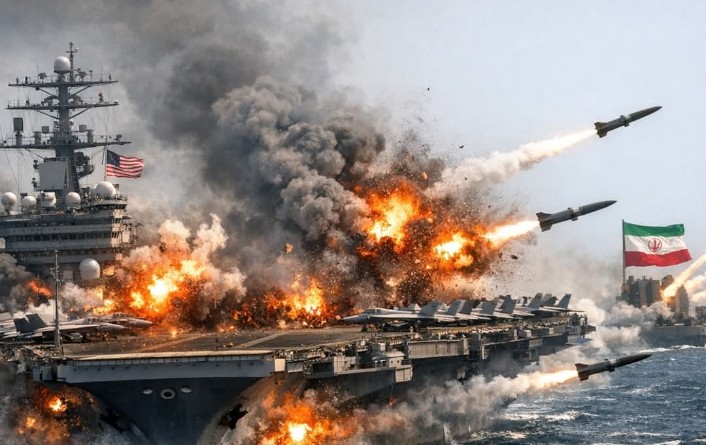 इरानले अमेरिकी विमान वाहक ‘अब्राहम लिंकन’माथि मिसाइल प्रहार 