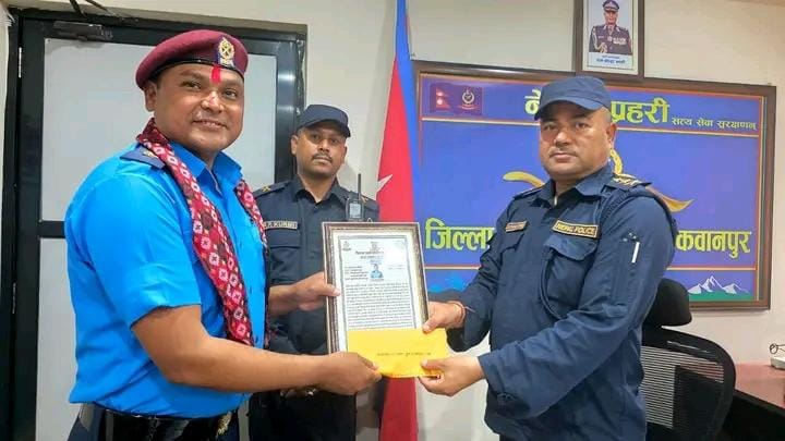 असई भरत खड्कालाई फागुन महिनाको ‘वेस्ट पुलिस अफ द मन्थ’ घोषणा