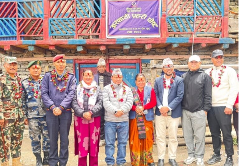 रोवा गाउँमा अस्थायी प्रहरी पोस्ट स्थापना