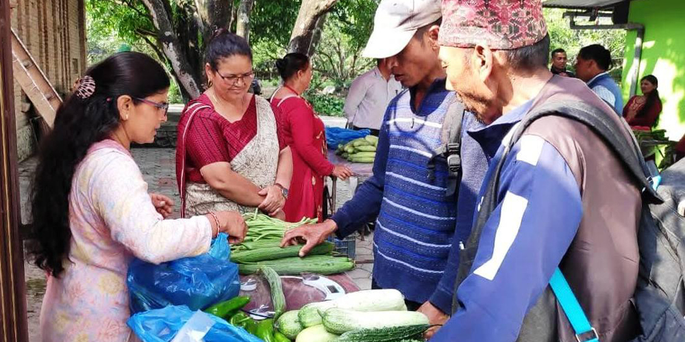 पाँचखालमा साप्ताहिक कृषि हाटबजार