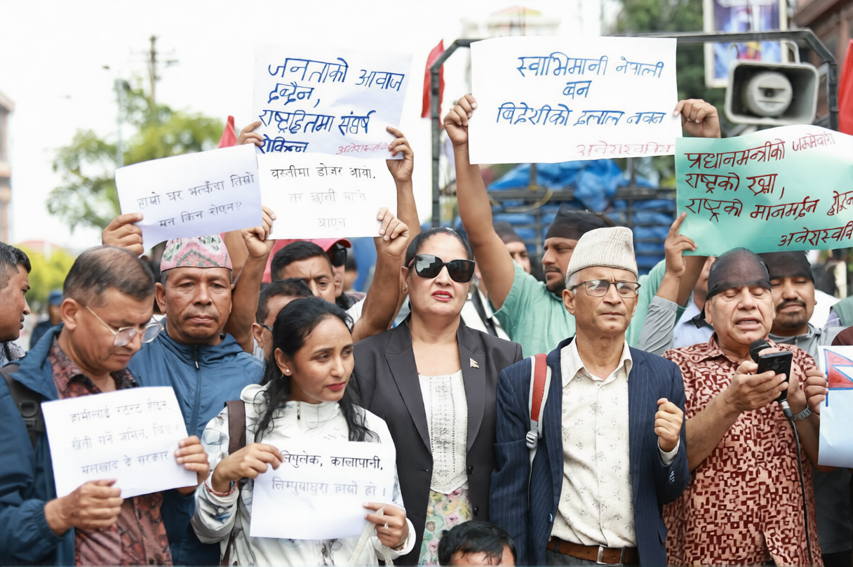 माईतीघरबाट नेकपाले माग्यो प्रधानमन्त्री बालेनको राजिनामा 