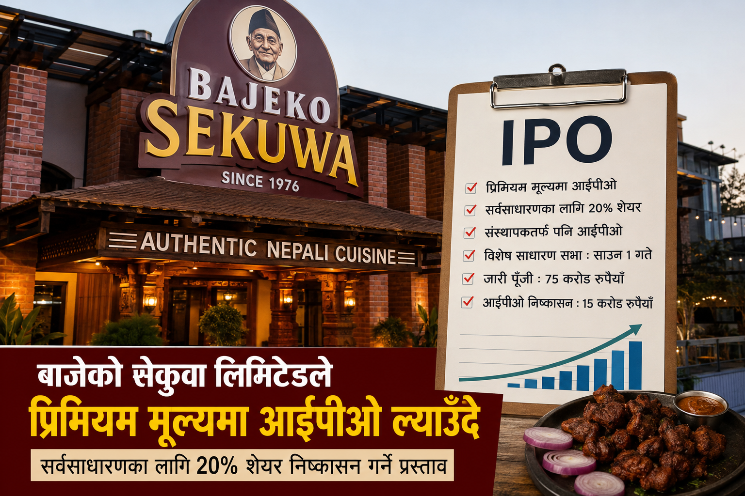 प्रिमियम मूल्यमा आईपीओ ल्याउने तयारीमा बाजेको सेकुवा प्रिमियम मूल्यमा आईपीओ ल्याउने तयारीमा बाजेको सेकुवा