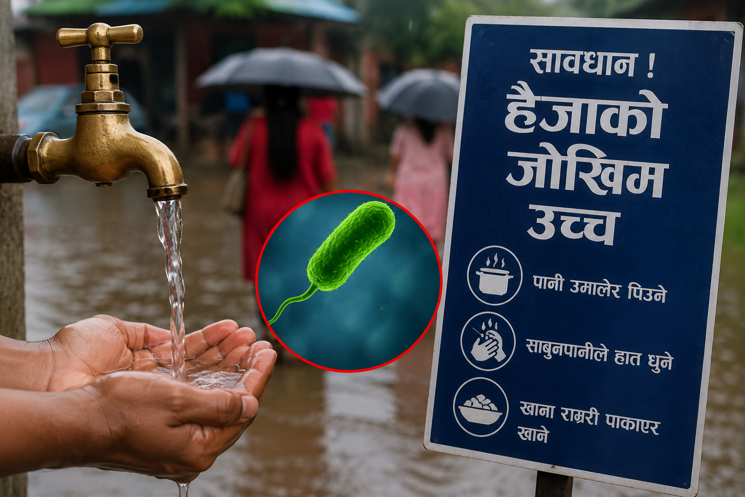 मनसुनसँगै बढ्यो संक्रामक रोगको जोखिम, झाडापखाला र हैजाप्रति स्वास्थ्यकर्मीको चेतावनी मनसुनसँगै बढ्यो संक्रामक रोगको जोखिम, झाडापखाला र हैजाप्रति स्वास्थ्यकर्मीको चेतावनी