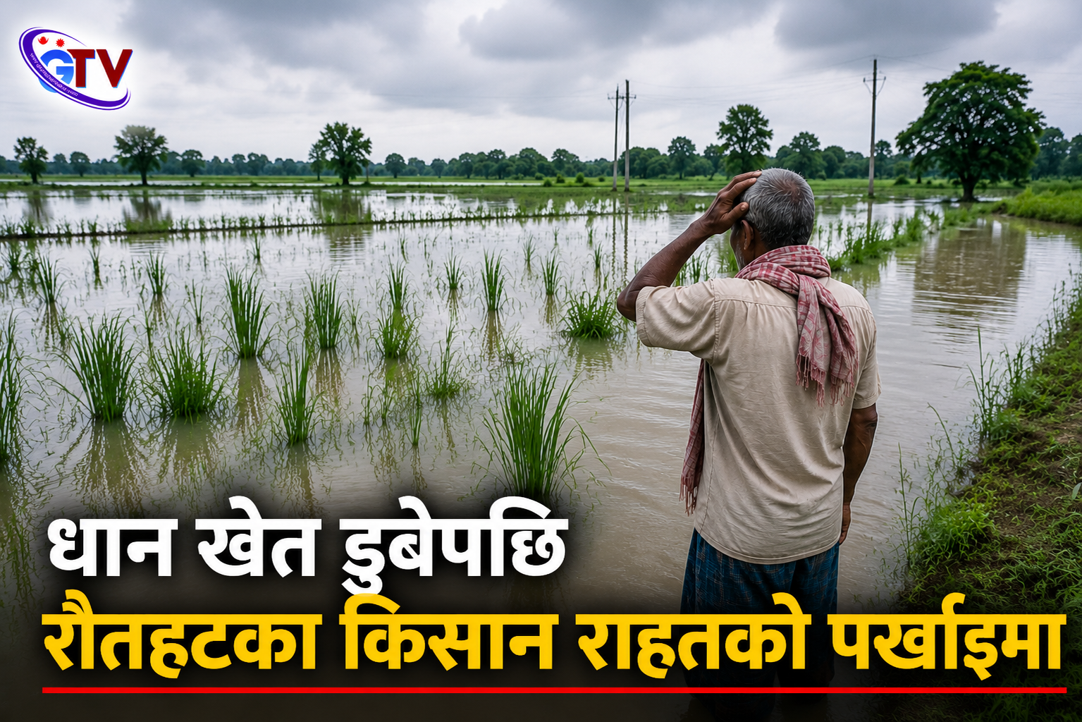 धान खेत डुबेपछि रौतहटका किसान राहतको पर्खाइमा धान खेत डुबेपछि रौतहटका किसान राहतको पर्खाइमा