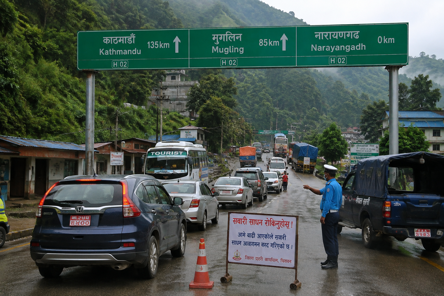 केहीबेर रोकिएको काठमाडौँ–मुग्लिन–नारायणगढ सडक पुनः सञ्चालनमा