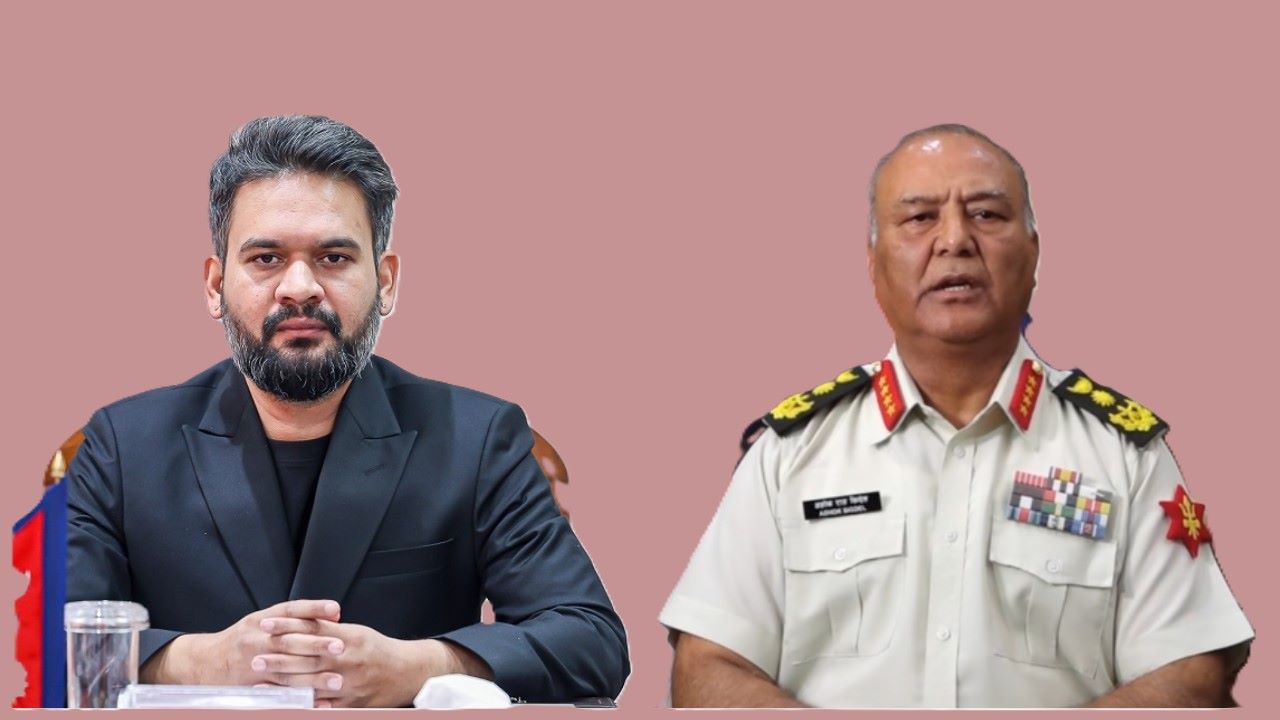 प्रधानमन्त्री बालेन्द्र शाह र प्रधानसेनापतिबीच भेट, छलफलको विषय गोप्य प्रधानमन्त्री बालेन्द्र शाह र प्रधानसेनापतिबीच भेट, छलफलको विषय गोप्य