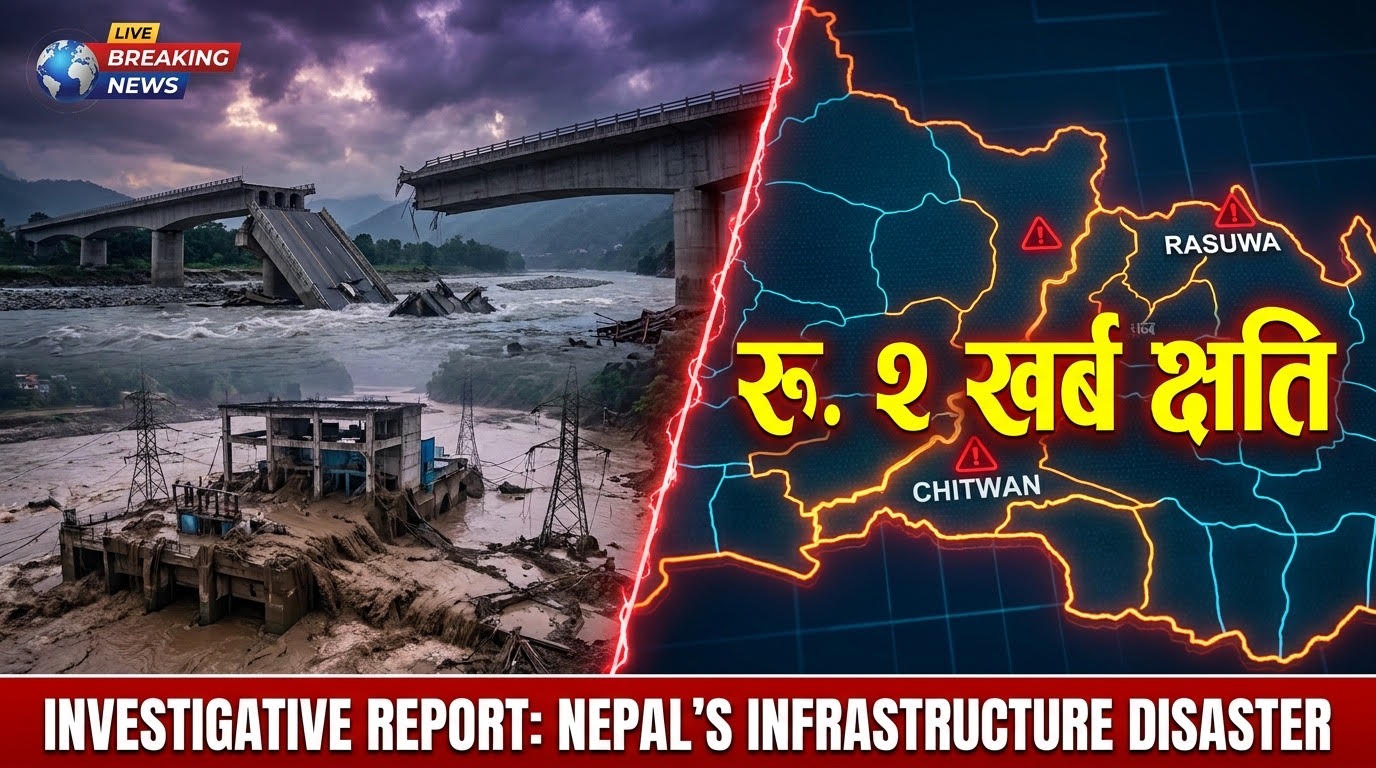 बाढीमा दुई खर्बको पूर्वाधार स्वाहा !